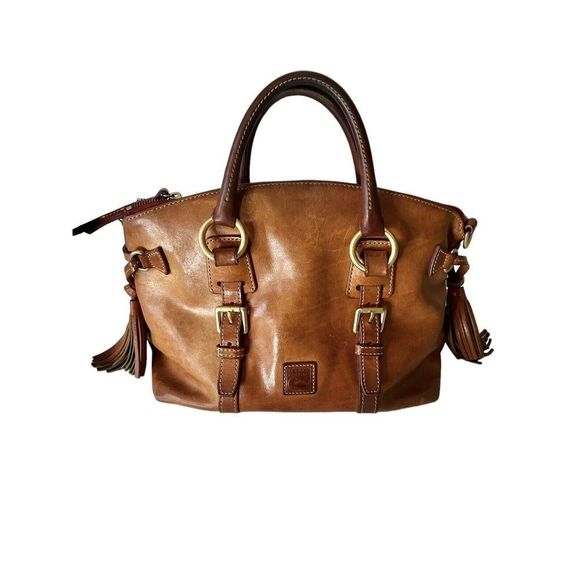 Dooney & Bourke Handbags - Dooney & Bourke Florentine Bristol Satchel - Natural Patina Italian Leather